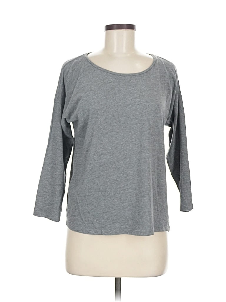 Pre-owned Mng 3/4 Sleeve T-shirt In Gray