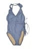 Ella Moss Color Block Blue One Piece Swimsuit Size EU 34 - photo 1