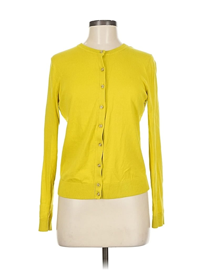 Pre-owned Ann Taylor Loft Cardigan Sweater In Yellow