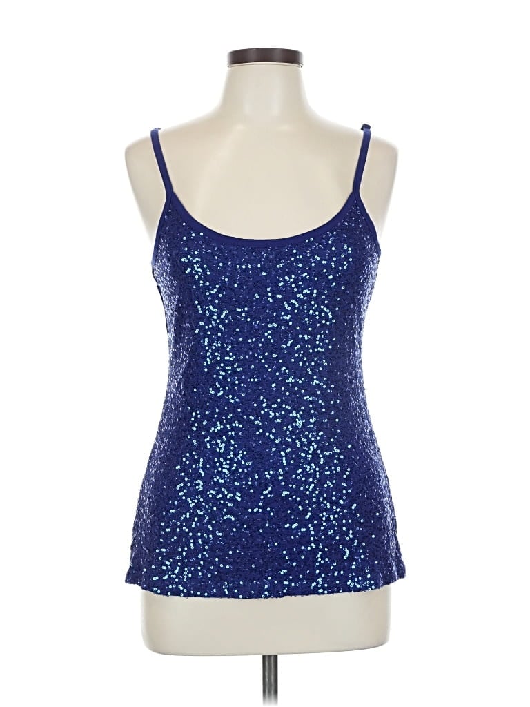 Pre-owned Inc International Concepts Sleeveless Top Blue Sweetheart Neckline Tops