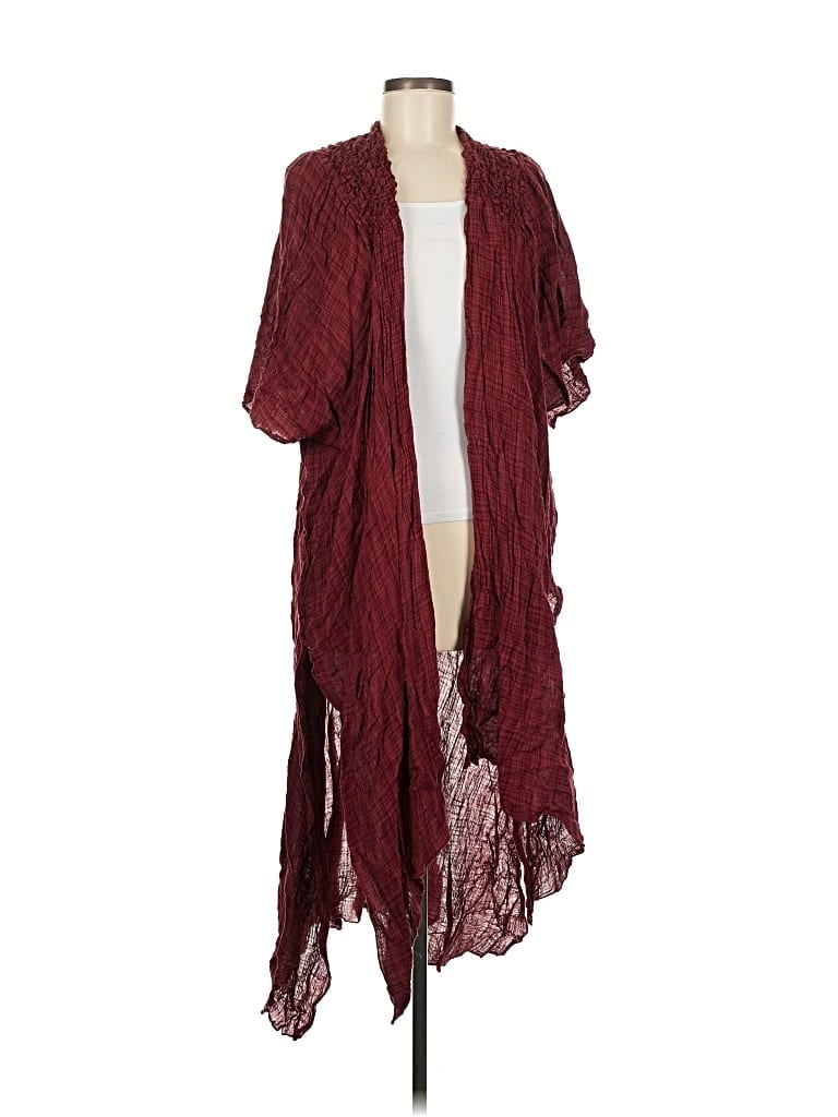 Pre-owned Fp One Kimono In Burgundy