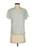 Steven Alan 100% Silk Print Green Short Sleeve Top Size S - photo 1