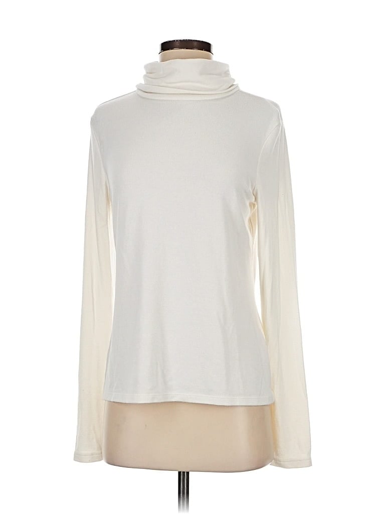 Pre-owned Banana Republic Factory Store Turtleneck Sweater In White