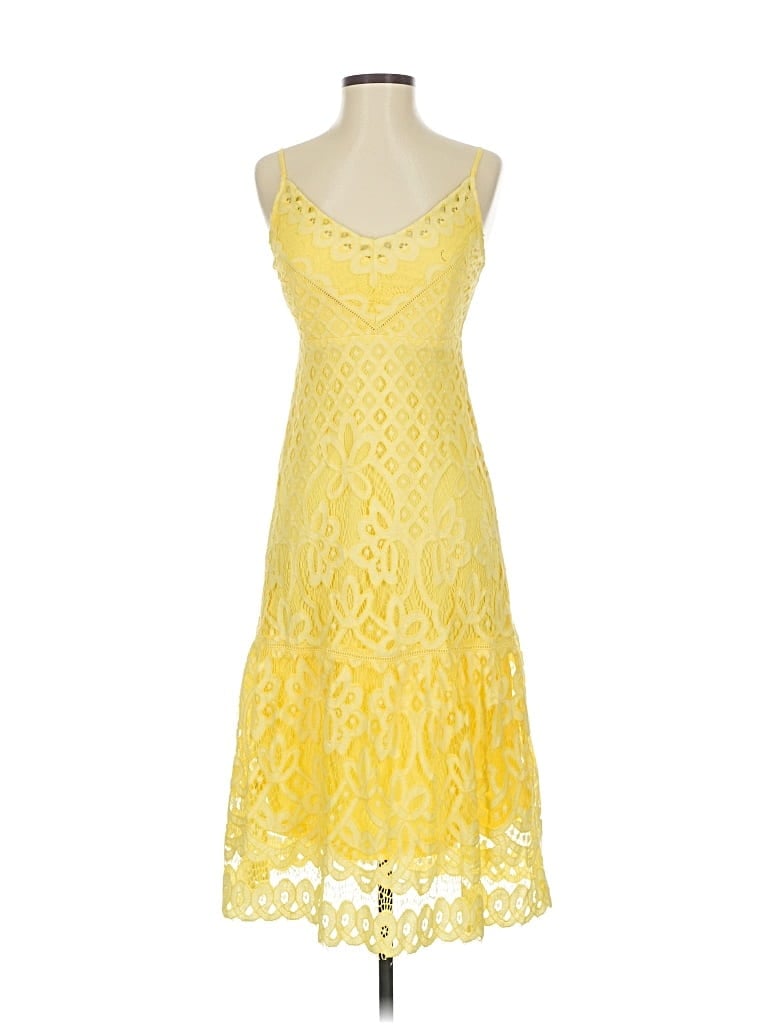 Pre-owned Lush Cocktail Dress In Yellow