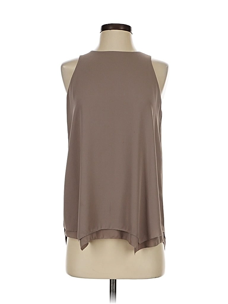 Pre-owned E3 By Etcetera Sleeveless Blouse In Brown