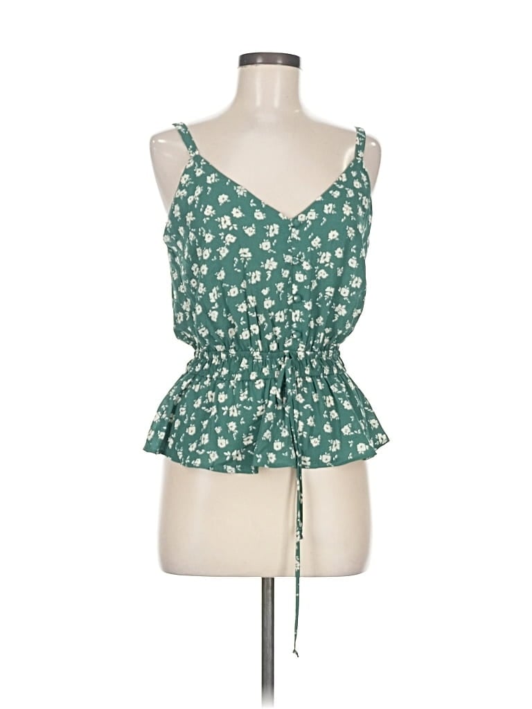 Pre-owned Sienna Sky Sleeveless Blouse In Green
