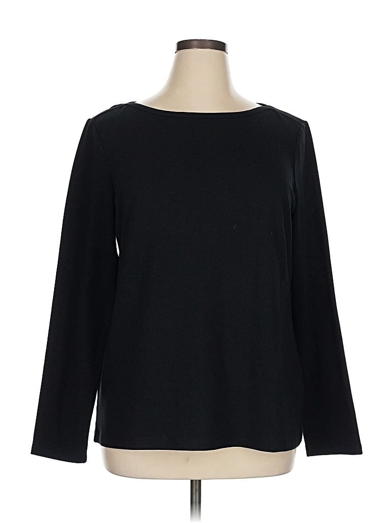 Banana Republic Long Sleeve T-shirt In Black