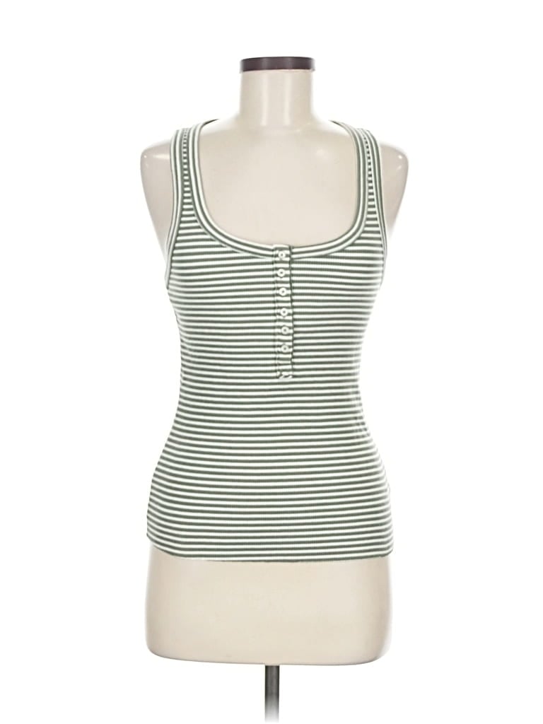 Pre-owned Aerie Tank Top Green Strapless Neckline Tops