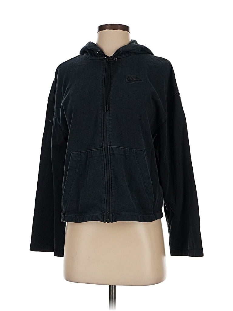 Pre-owned Nike Zip Up Hoodie In Black