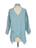 Jules Blue 3/4 Sleeve Button-Down Shirt Size 2 - photo 2