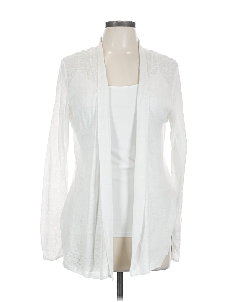 Pre-owned Cynthia Rowley Tjx Cardigan Sweater In White