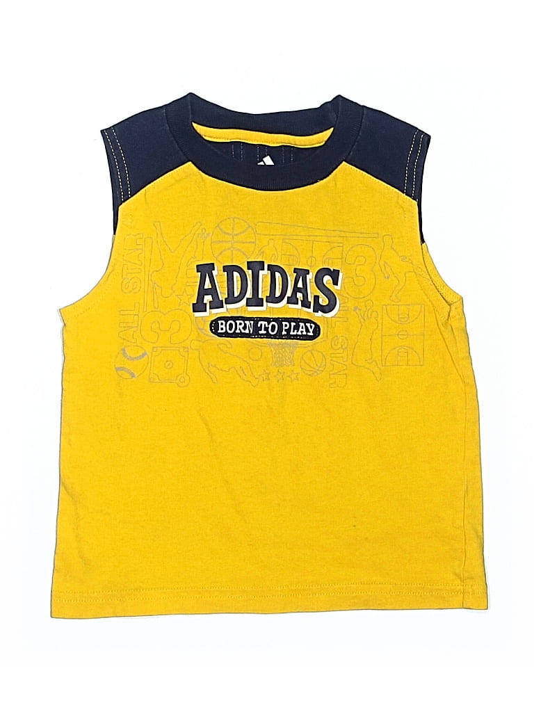 Pre-owned Adidas Originals Kids' Sleeveless T-shirt In Yellow