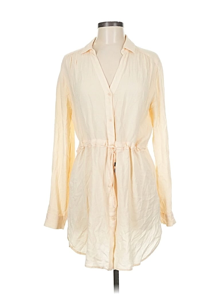 Pre-owned Hd In Paris Long Sleeve Blouse In White