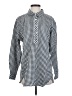 Susan Graver Checkered-gingham Silver Long Sleeve Blouse Size S - photo 1
