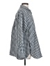 Susan Graver Checkered-gingham Silver Long Sleeve Blouse Size S - photo 4