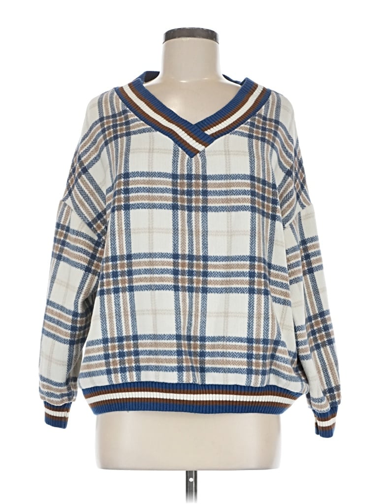 Pre-owned Assorted Brands Pullover Sweater In Blue