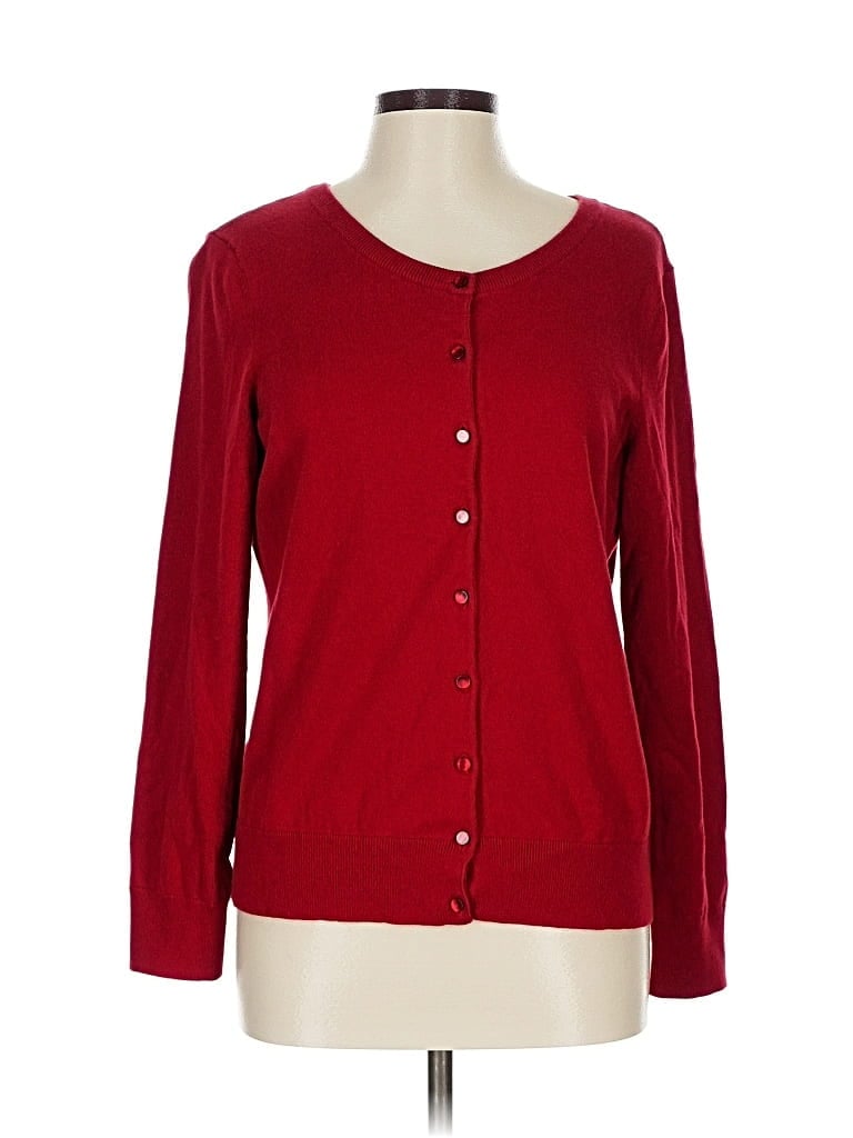 Pre-owned Talbots Cardigan Sweater In Red
