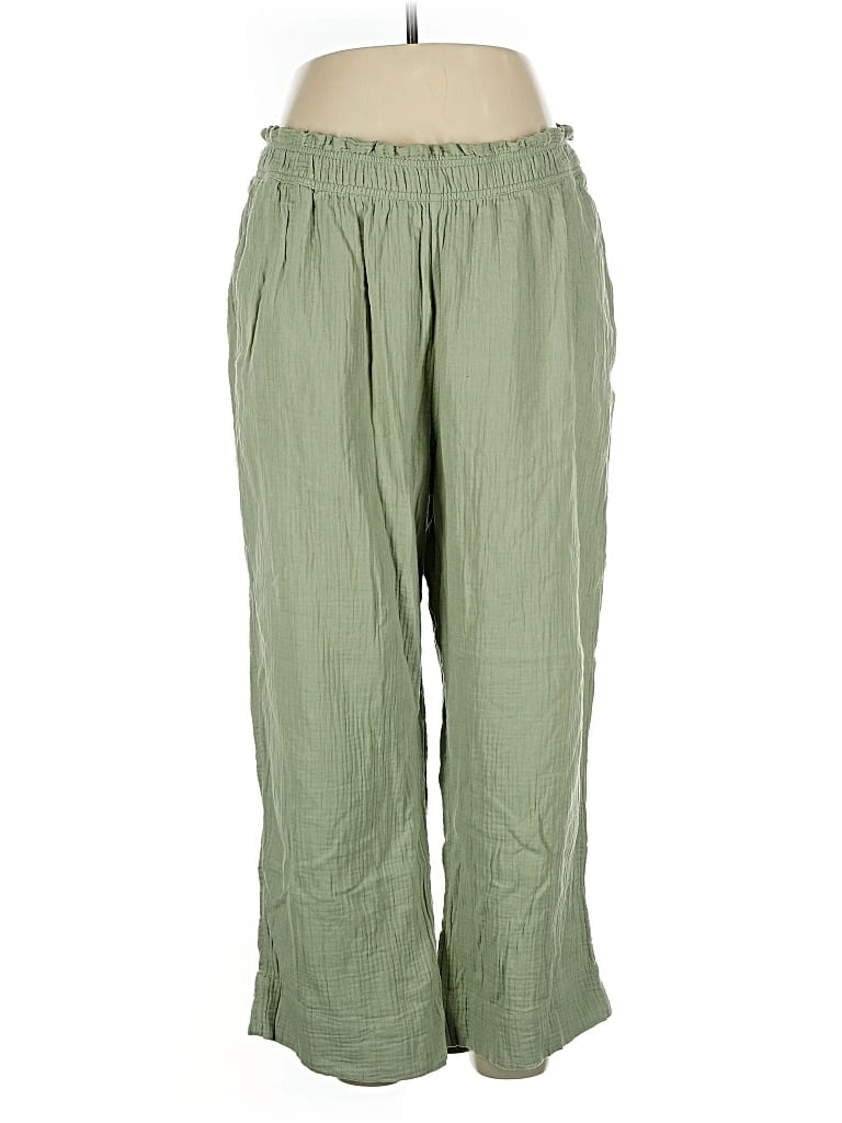 Pre-owned H&m Casual Pants In Green
