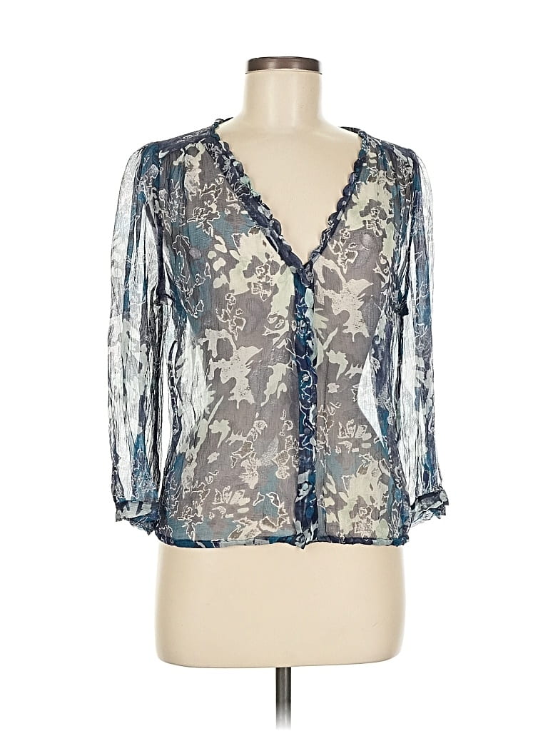 Pre-owned Joie 3/4 Sleeve Blouse In Blue