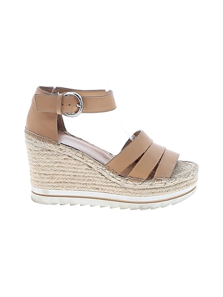 Pre-owned Marc Fisher Ltd Wedges In Tan