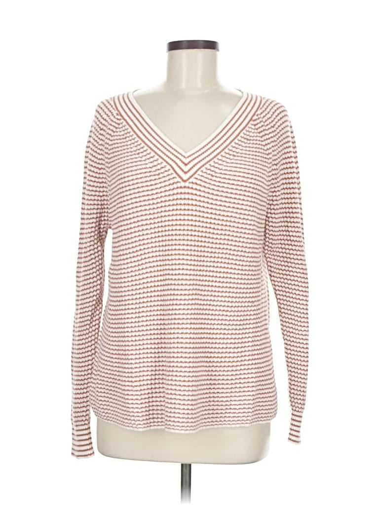 Pre-owned Ann Taylor Loft Outlet Pullover Sweater In White