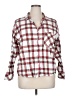 auden 100% Cotton Plaid Red 3/4 Sleeve Button-Down Shirt Size XL - photo 1
