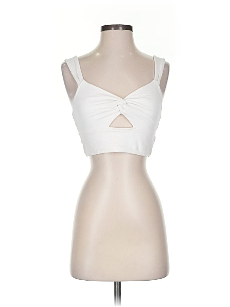 Pre-owned Madewell Tank Top Ivory Strapless Neckline Tops In White