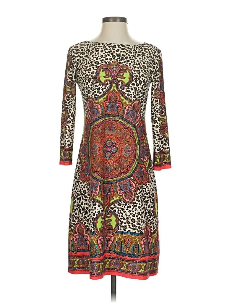 Pre-owned London Times Casual Dress In Brown