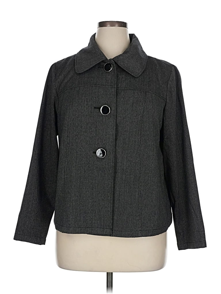 Pre-owned Christopher & Banks Coat In Gray