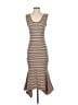 Elliatt Stripes Brown Casual Dress Size S - photo 1