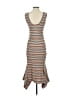 Elliatt Stripes Brown Casual Dress Size S - photo 2