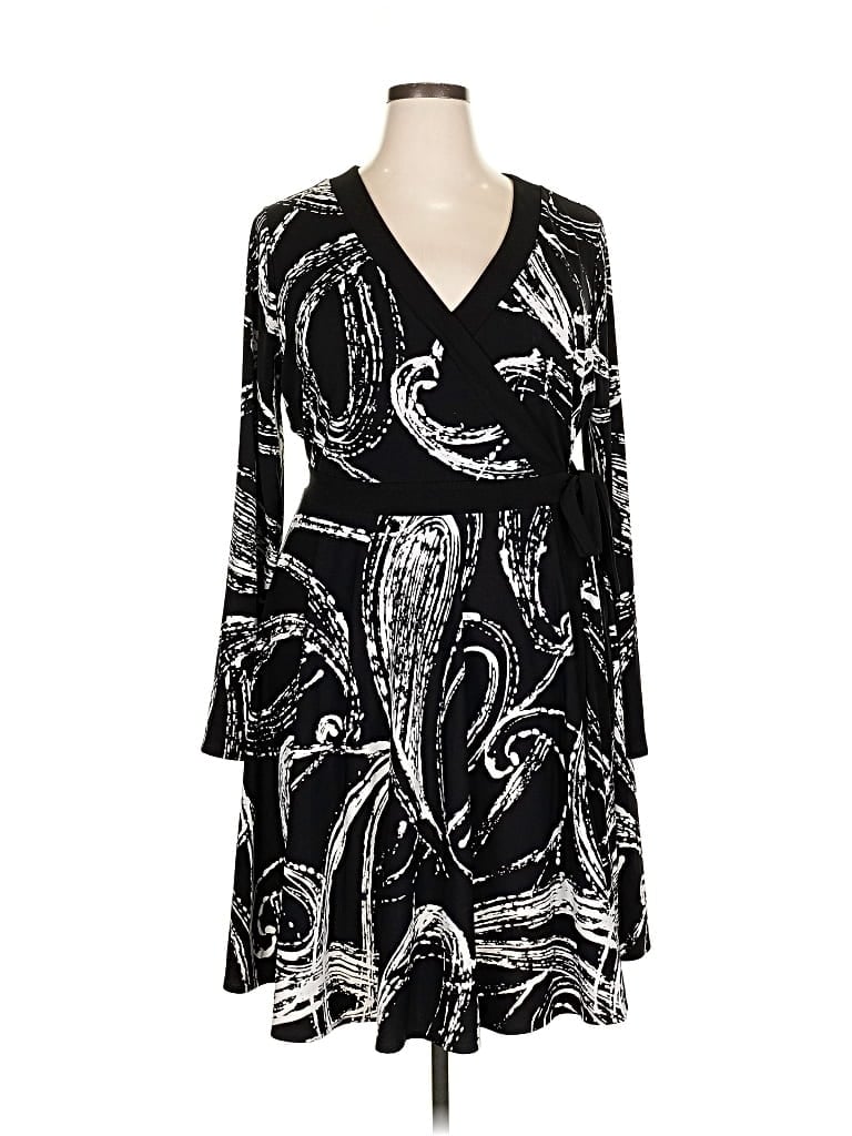 Pre-owned Lane Bryant Casual Dress In Black