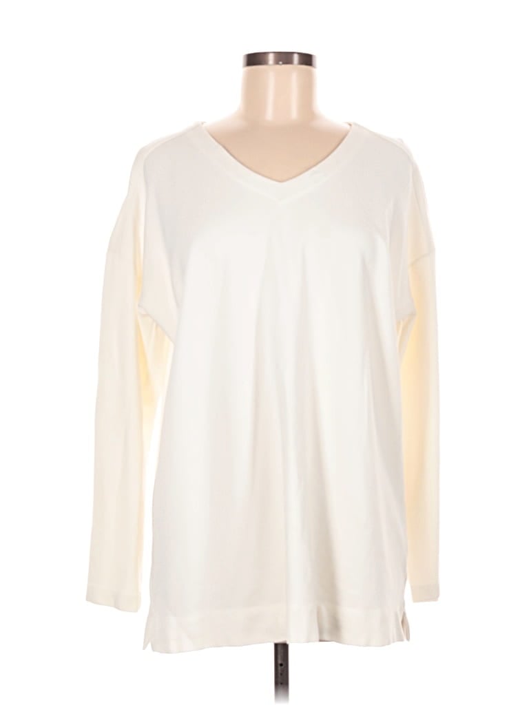 Pre-owned Jjill Sweatshirt In White