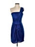 BCBGMAXAZRIA 100% Polyester Blue Cocktail Dress Size 4 - photo 1