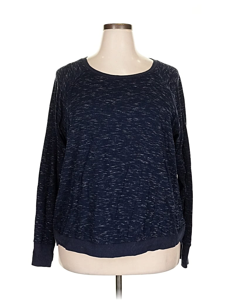 Pre-owned Threads 4 Thought 3/4 Sleeve T-shirt In Blue