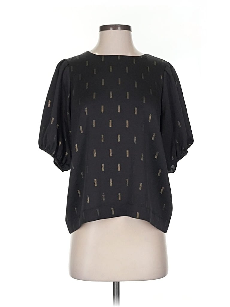 Madewell Short Sleeve Blouse In Black