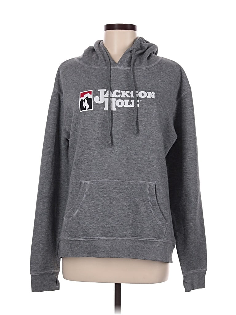 Pre-owned Jackson Hole Pullover Hoodie In Gray
