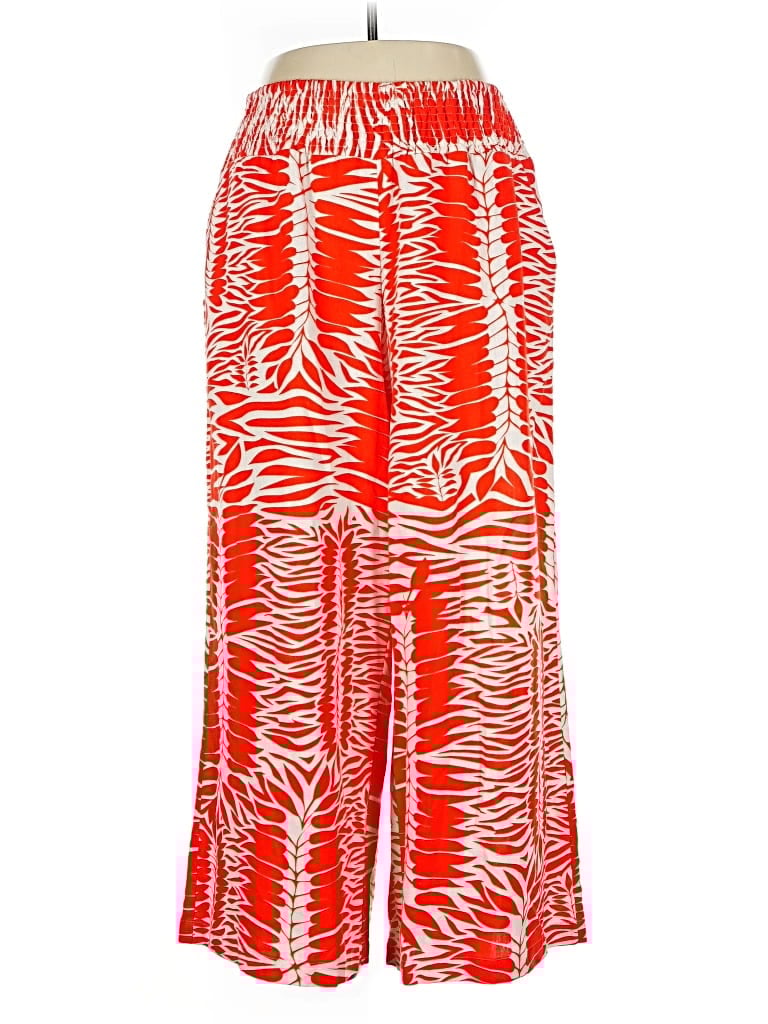 Pre-owned Tahari Linen Pants In Red