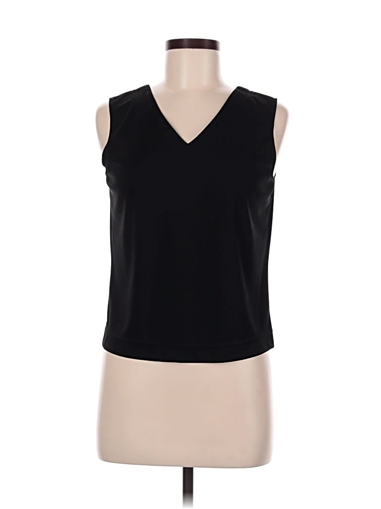 Pre-owned Doncaster Collection Sleeveless Blouse In Black