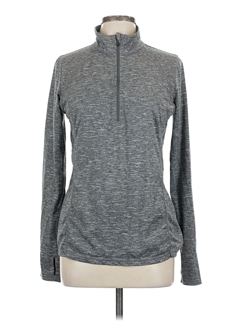 Pre-owned Xersion Fleece Jacket In Gray