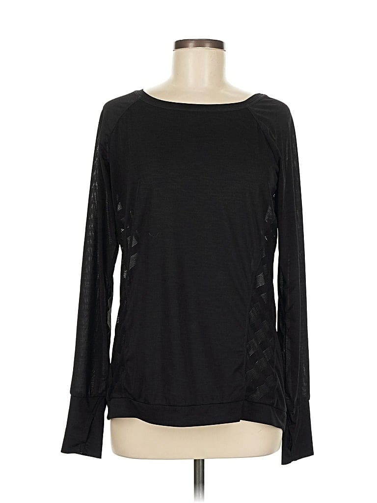 Pre-owned Athleta Long Sleeve T-shirt In Black