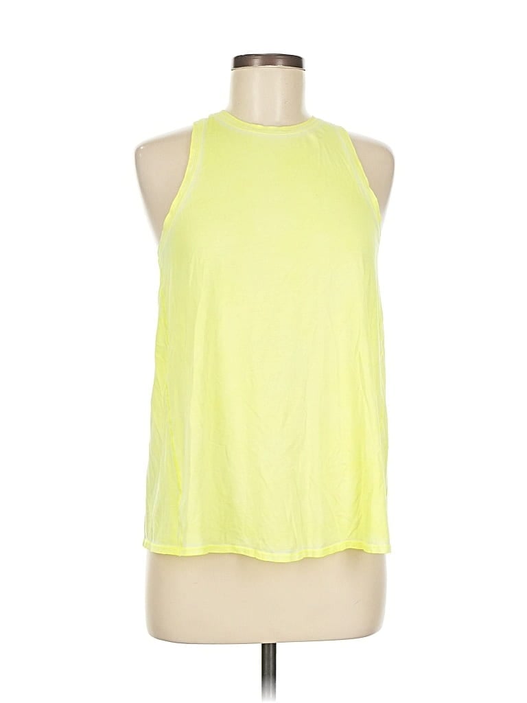 Pre-owned Lululemon Athletica Tank Top Yellow Halter Neckline Tops