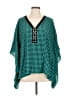 MICHAEL Michael Kors 100% Polyester Teal 3/4 Sleeve Blouse Size Lg/XL - photo 1