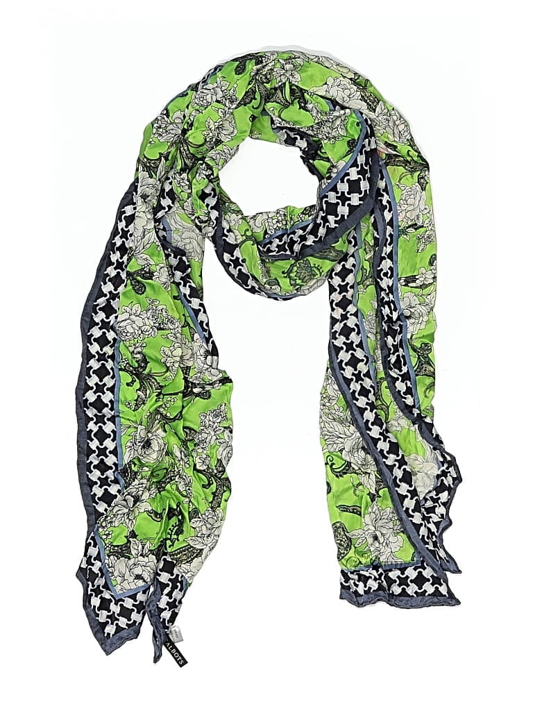 Pre-owned Talbots Silk Scarf In Green