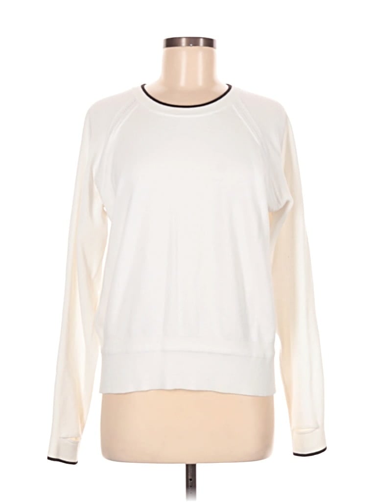 Pre-owned Athleta Sweatshirt In White