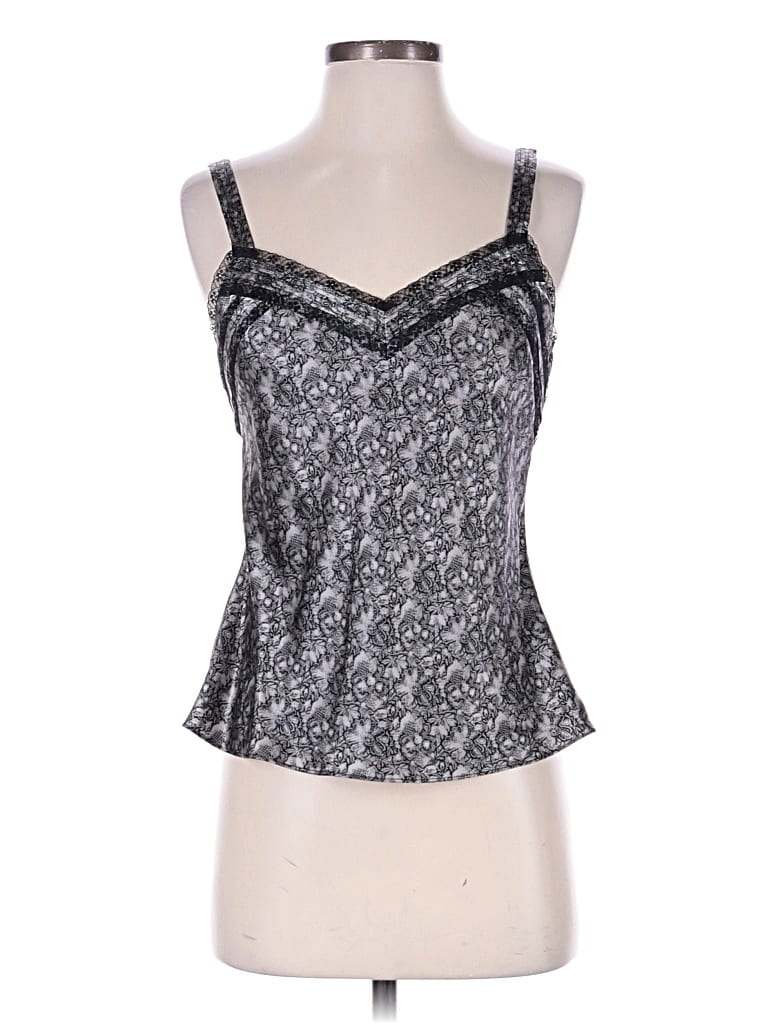 Pre-owned Ann Taylor Sleeveless Top Silver Sweetheart Neckline Tops