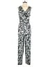 Vince Camuto Animal Print Silver Black Jumpsuit Size 8 - photo 1