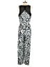 Vince Camuto Animal Print Silver Black Jumpsuit Size 8 - photo 2