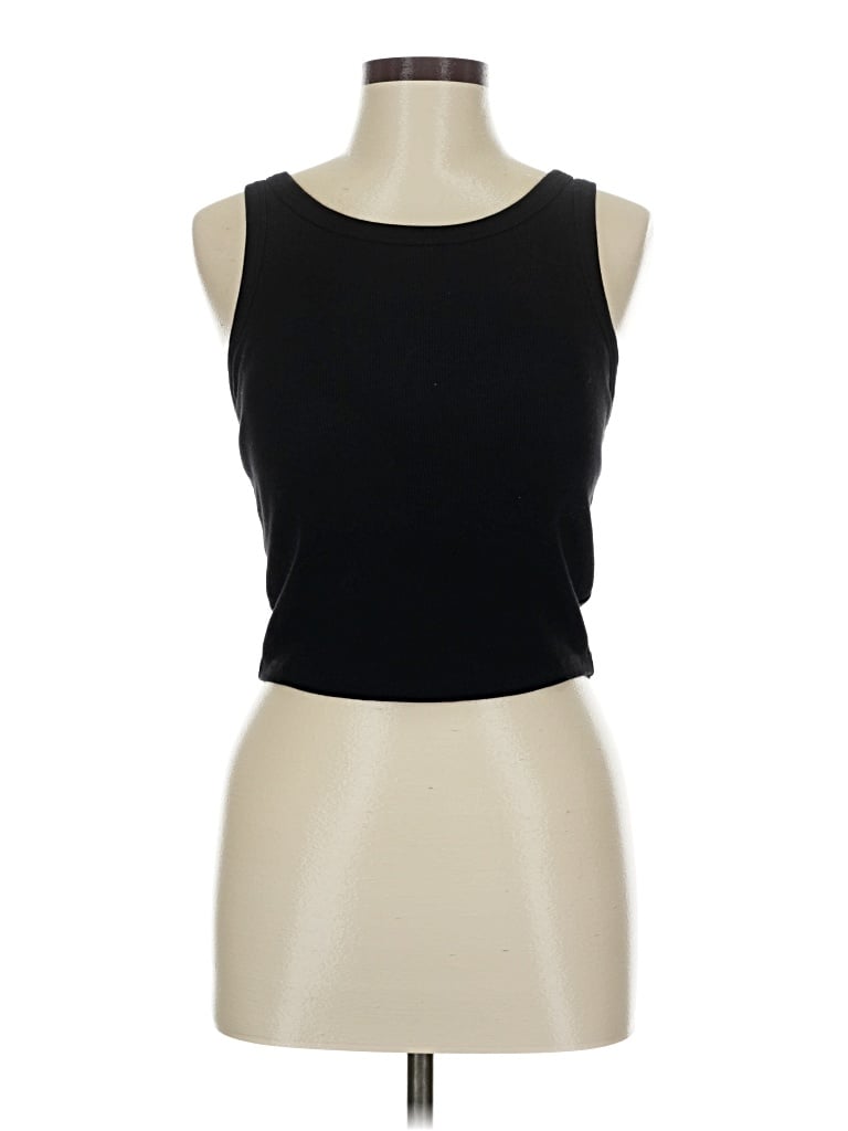 Pre-owned Uniqlo Tank Top Black Strapless Neckline Tops