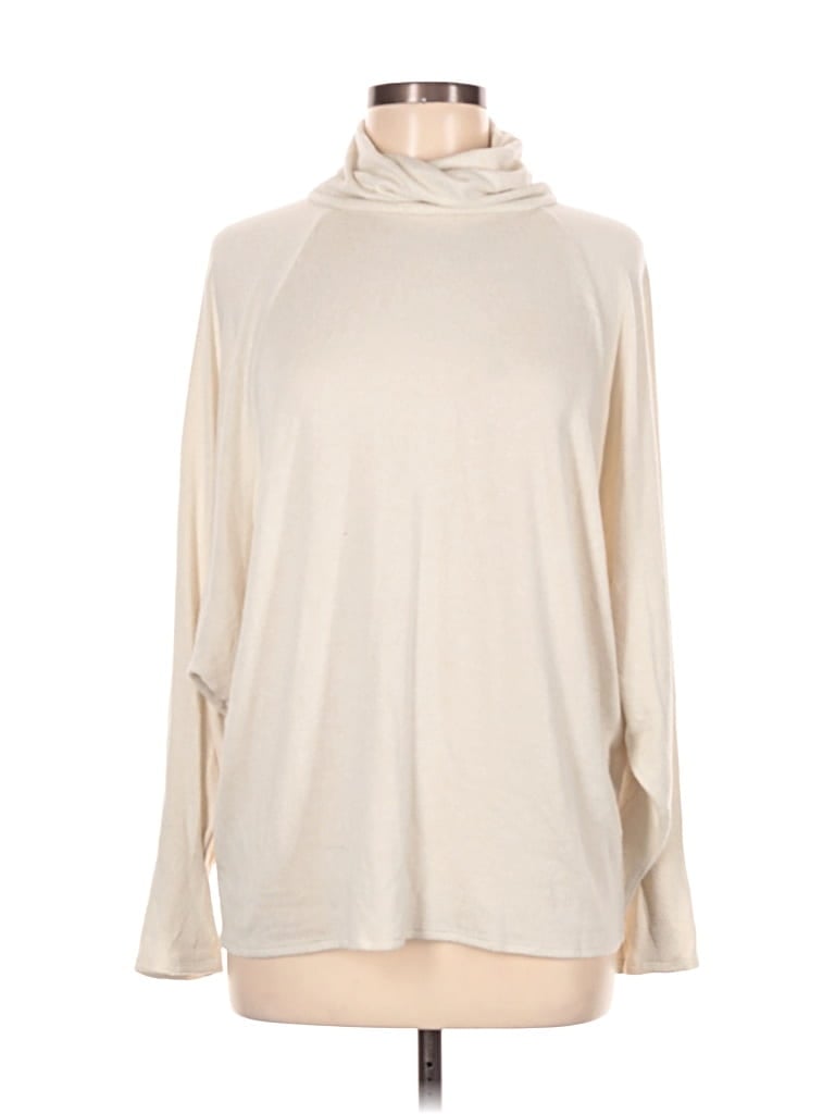 Pre-owned Express Turtleneck Sweater In White